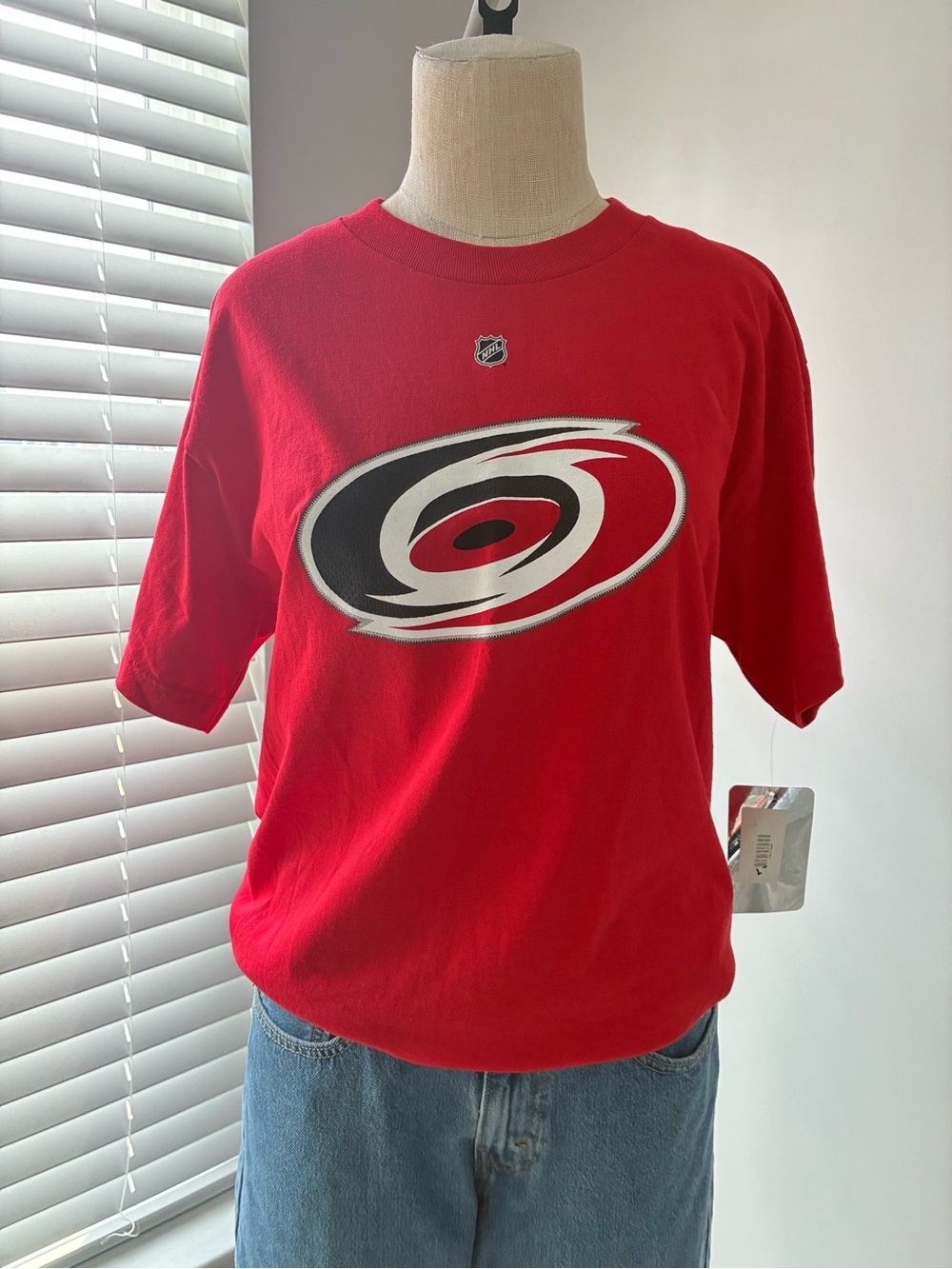 Reebok Red Carolina Hurricanes Logo Short Sleeve Tee